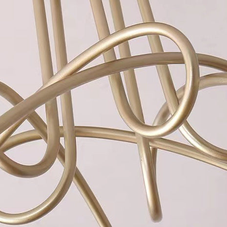 Plafonnier semi-encastré contemporain nordique en fer entrelacé avec 3/5/8 lumières pour le salon 