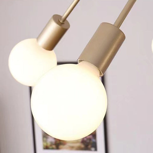 Plafonnier semi-encastré contemporain nordique en fer entrelacé avec 3/5/8 lumières pour le salon 