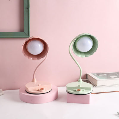 Lampe de table LED à fleur avec capteur tactile rechargeable en ABS PP scandinave contemporain pour chevet 