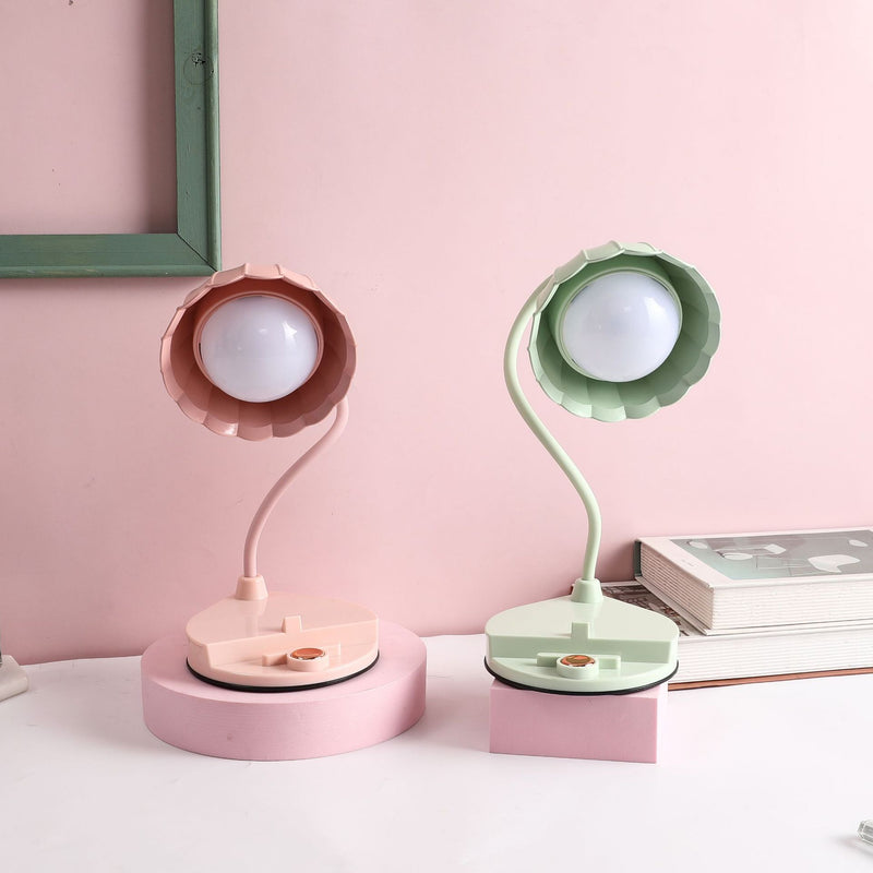 Lampe de table LED à fleur avec capteur tactile rechargeable en ABS PP scandinave contemporain pour chevet 