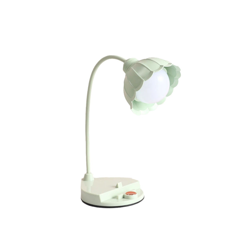 Lampe de table LED à fleur avec capteur tactile rechargeable en ABS PP scandinave contemporain pour chevet 