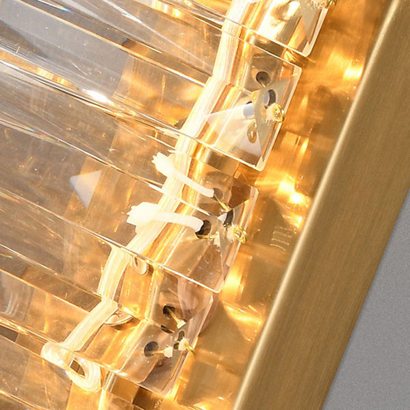 Applique murale LED hélice ADN à bande de cristal métal moderne de luxe pour couloir 