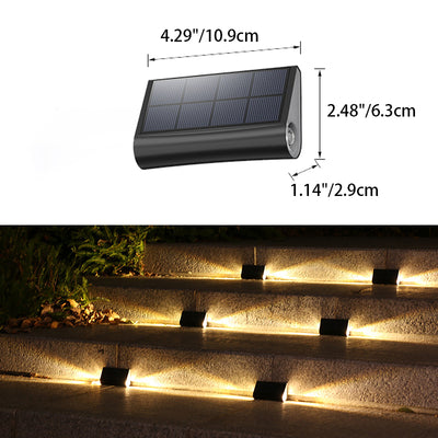 Moderno Minimalista Solar Impermeable ABS PMMA Rectangular LED Iluminación de Paisaje Luz Exterior Para Patio Exterior 