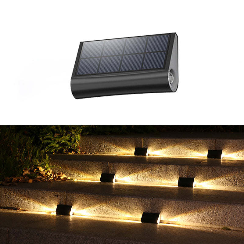 Moderno Minimalista Solar Impermeable ABS PMMA Rectangular LED Iluminación de Paisaje Luz Exterior Para Patio Exterior 