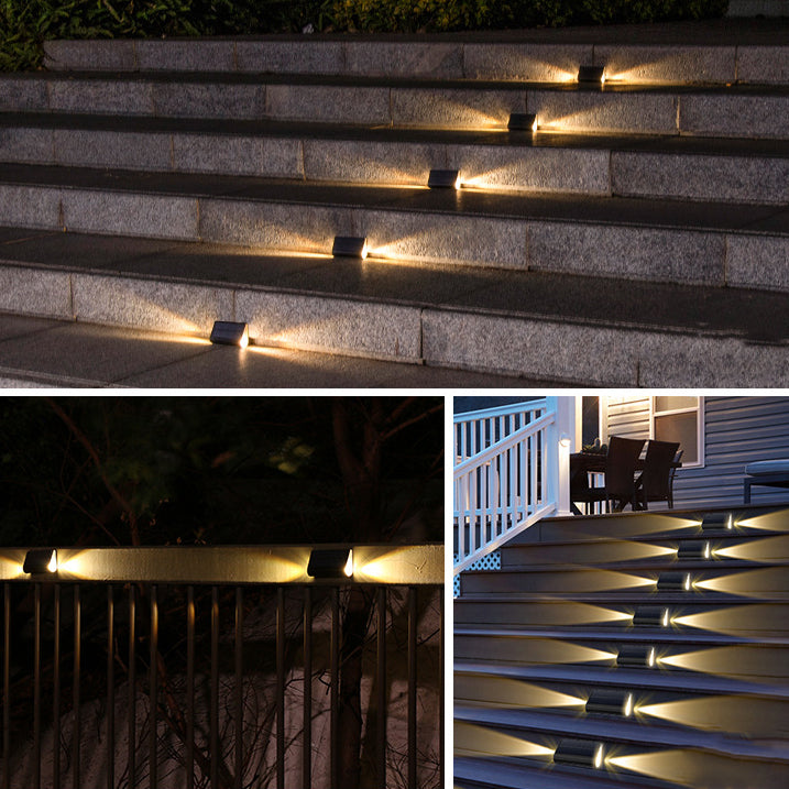 Moderno Minimalista Solar Impermeable ABS PMMA Rectangular LED Iluminación de Paisaje Luz Exterior Para Patio Exterior 