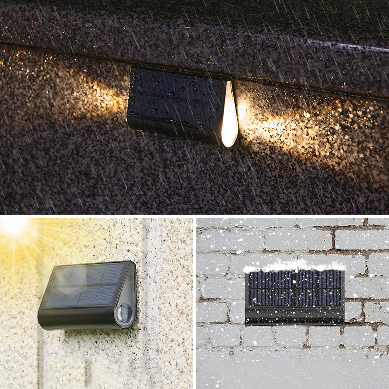 Moderno Minimalista Solar Impermeable ABS PMMA Rectangular LED Iluminación de Paisaje Luz Exterior Para Patio Exterior 