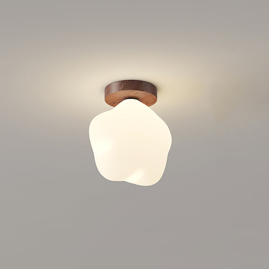 Zeitgenössische skandinavische Gummibaum PE Blume Stern LED Deckenleuchte für Flur 