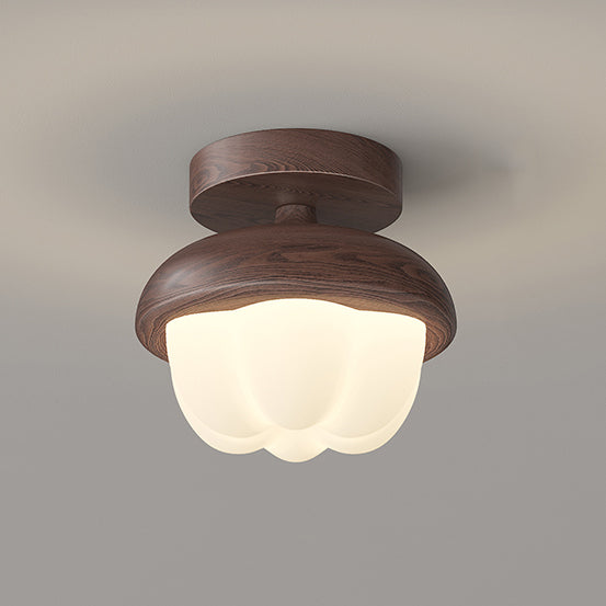 Zeitgenössische skandinavische Gummibaum PE Blume Stern LED Deckenleuchte für Flur 