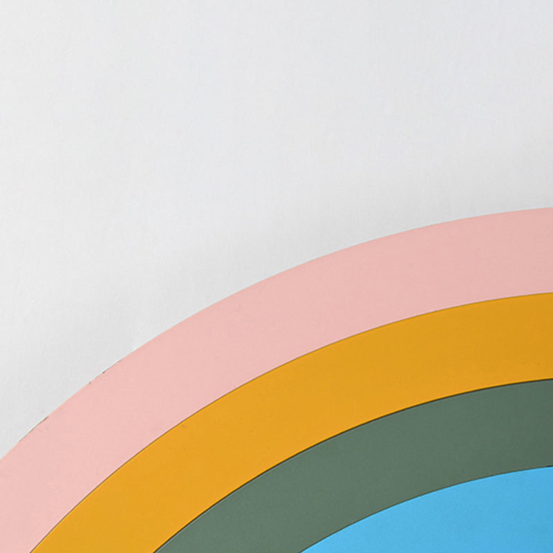 Applique Murale Contemporaine Scandinave en Bois Métal Verre Boule Arc-en-ciel avec Étagère 1 Lumière pour Chevet 