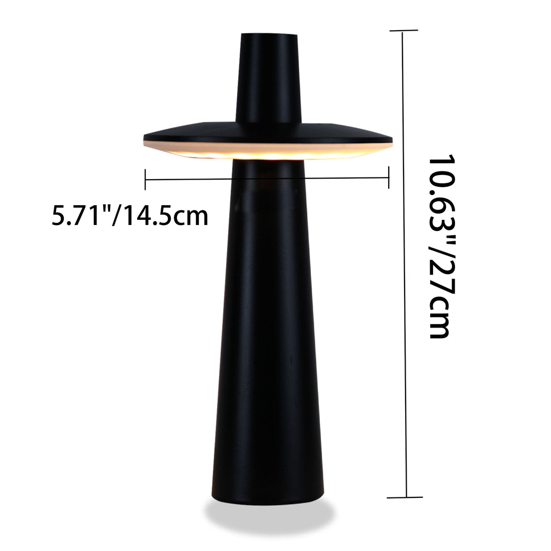 Zeitgenössische nordische wiederaufladbare Touch-Sensor ABS PC runde Säule LED Tischlampe für das Nachttisch 