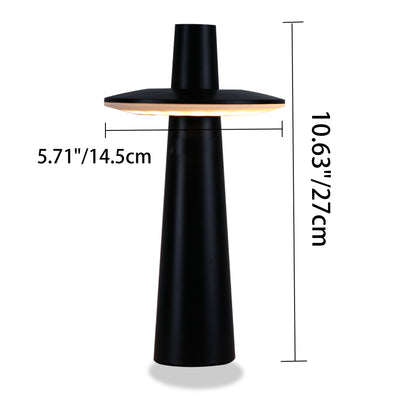 Lampe de table LED à colonne ronde en ABS PC avec capteur tactile rechargeable nordique contemporain pour chevet 