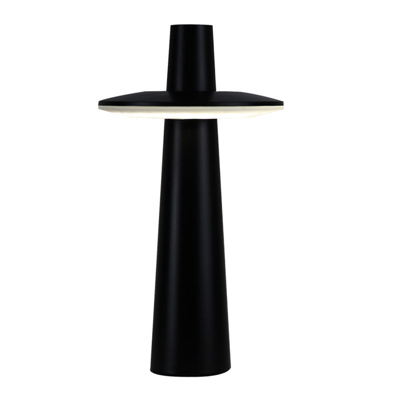 Lampe de table LED à colonne ronde en ABS PC avec capteur tactile rechargeable nordique contemporain pour chevet 
