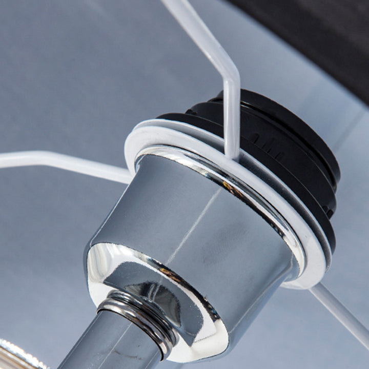 Zeitgenössische Retro Glas Stoff Kristall Zylinder Trommel 1-Licht Tischlampe für das Nachttisch 