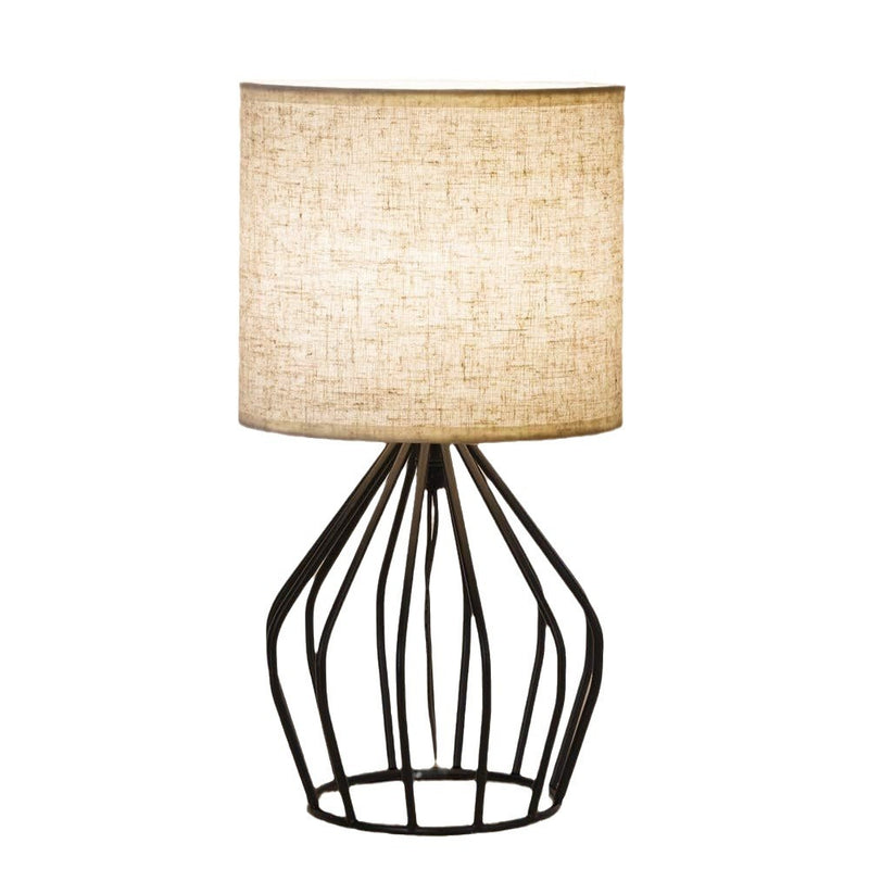 Lampe de table 1 lumière avec base creuse en métal nordique contemporain pour chevet 