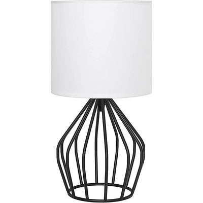 Lampe de table 1 lumière avec base creuse en métal nordique contemporain pour chevet 