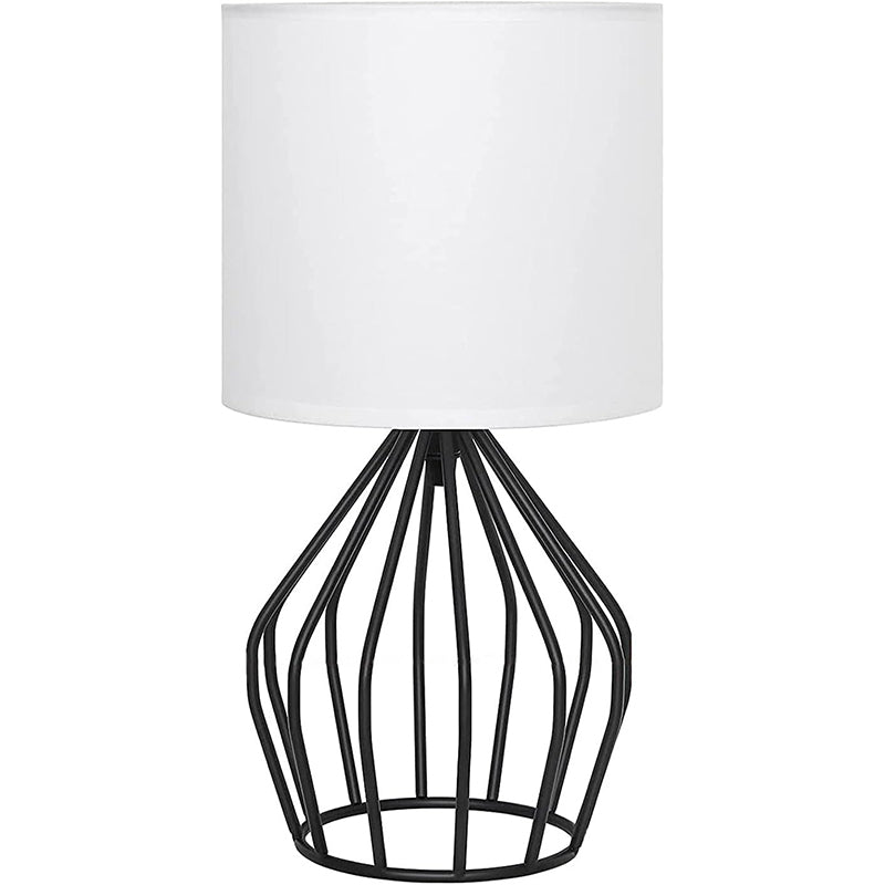 Lampe de table 1 lumière avec base creuse en métal nordique contemporain pour chevet 