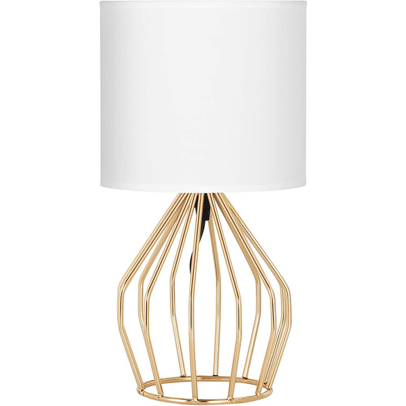 Lampe de table 1 lumière avec base creuse en métal nordique contemporain pour chevet 