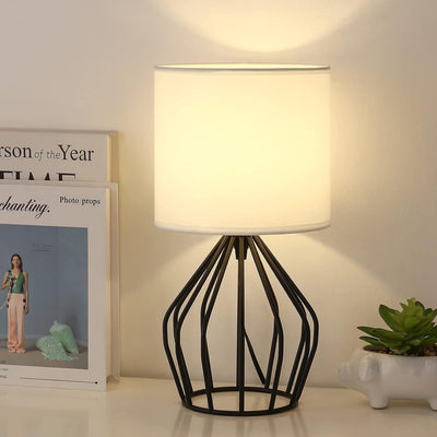 Lampe de table 1 lumière avec base creuse en métal nordique contemporain pour chevet 