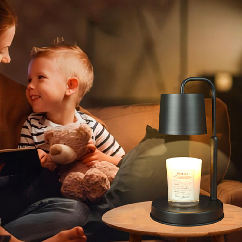 Zeitgenössische skandinavische Hebbare dimmbare Zylinder 1-Licht Schmelzwachs Tischlampe für das Schlafzimmer 
