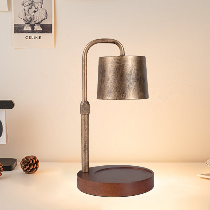 Zeitgenössische skandinavische Hebbare dimmbare Zylinder 1-Licht Schmelzwachs Tischlampe für das Schlafzimmer 