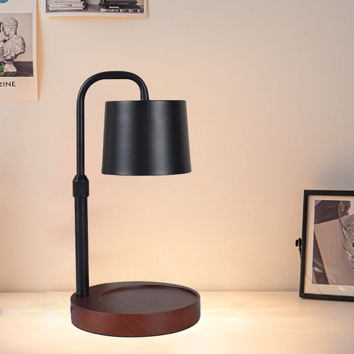 Zeitgenössische skandinavische Hebbare dimmbare Zylinder 1-Licht Schmelzwachs Tischlampe für das Schlafzimmer 