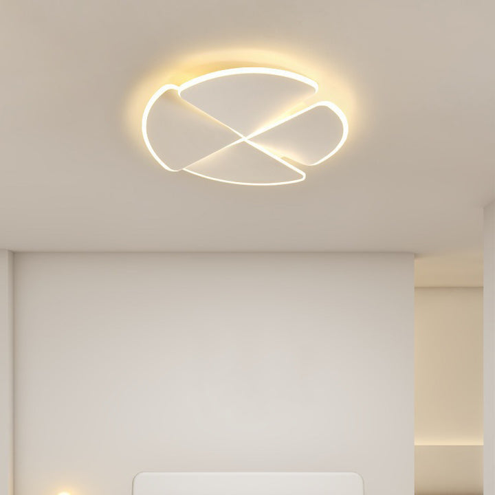 Plafonnier LED carré rond en fer acrylique nordique contemporain pour chambre à coucher 