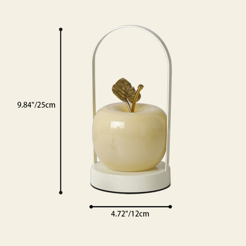 Lampe de table LED portable pour chevet en verre de fer rechargeable créative contemporaine 