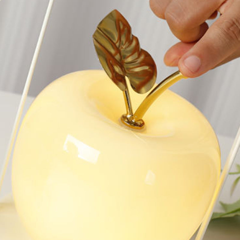 Lampe de table LED portable pour chevet en verre de fer rechargeable créative contemporaine 