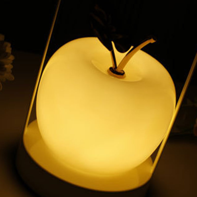 Lampe de table LED portable pour chevet en verre de fer rechargeable créative contemporaine 