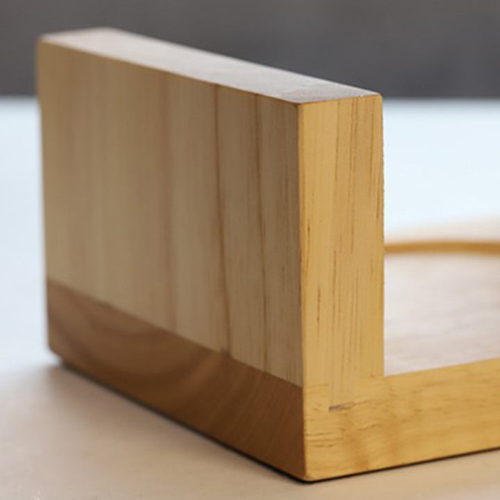 Traditionelle Bauernhaus Metall Gummi Geometrische Linie Zylinder Holz 1-Licht Schmelzwachs Tischlampe für Schlafzimmer 