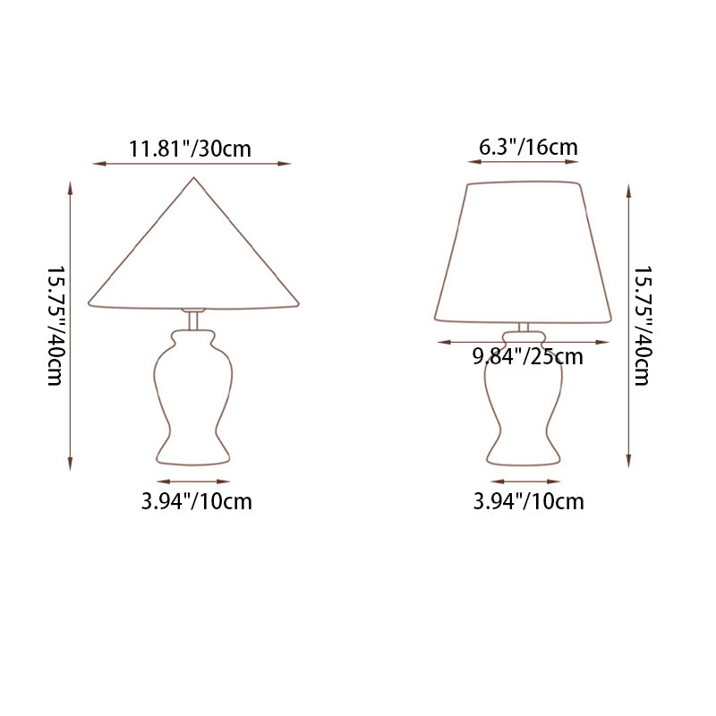 Zeitgenössische Retro Holz Stoff Metall Kegel Zylinder Blumenmuster 1-Licht Tischlampe für den Nachttisch 
