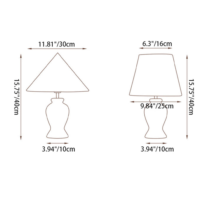 Zeitgenössische Retro Holz Stoff Metall Kegel Zylinder Blumenmuster 1-Licht Tischlampe für den Nachttisch 