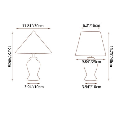 Lampe de table contemporaine rétro en bois, tissu, métal, motif floral conique cylindre 1 lumière pour chevet 