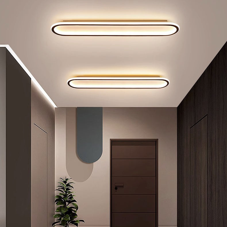 Moderne minimalistische Eisen-Silica-elliptische LED-Deckenleuchte für den Flur 