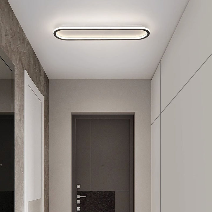 Moderne minimalistische Eisen-Silica-elliptische LED-Deckenleuchte für den Flur 