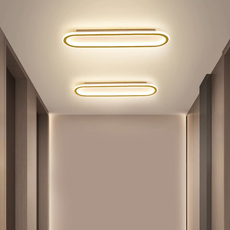 Moderne minimalistische Eisen-Silica-elliptische LED-Deckenleuchte für den Flur 