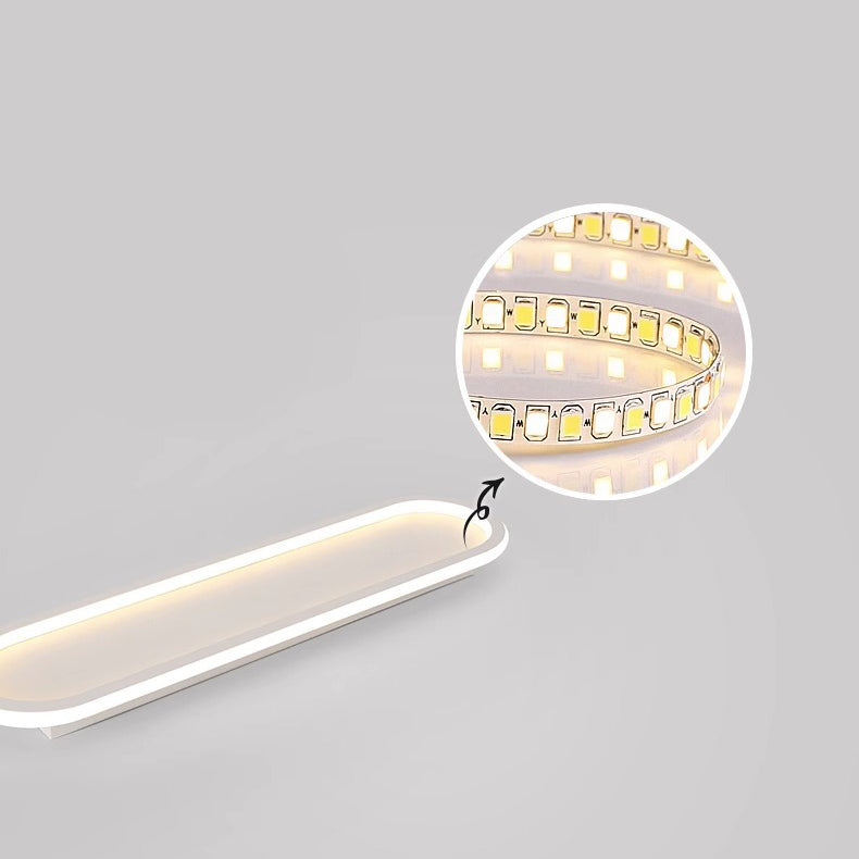 Moderne minimalistische Eisen-Silica-elliptische LED-Deckenleuchte für den Flur 