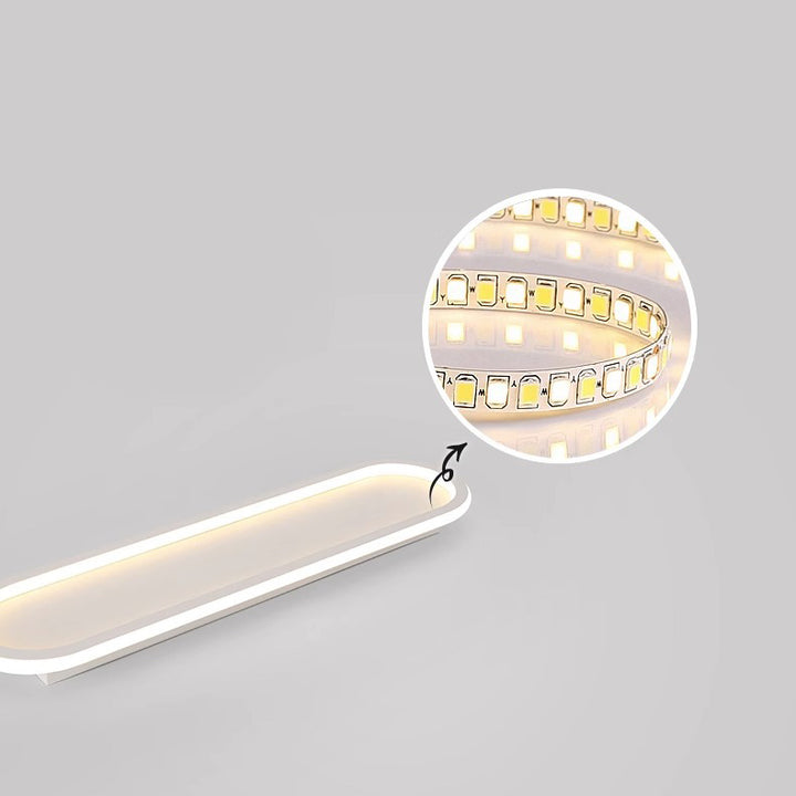 Moderne minimalistische Eisen-Silica-elliptische LED-Deckenleuchte für den Flur 