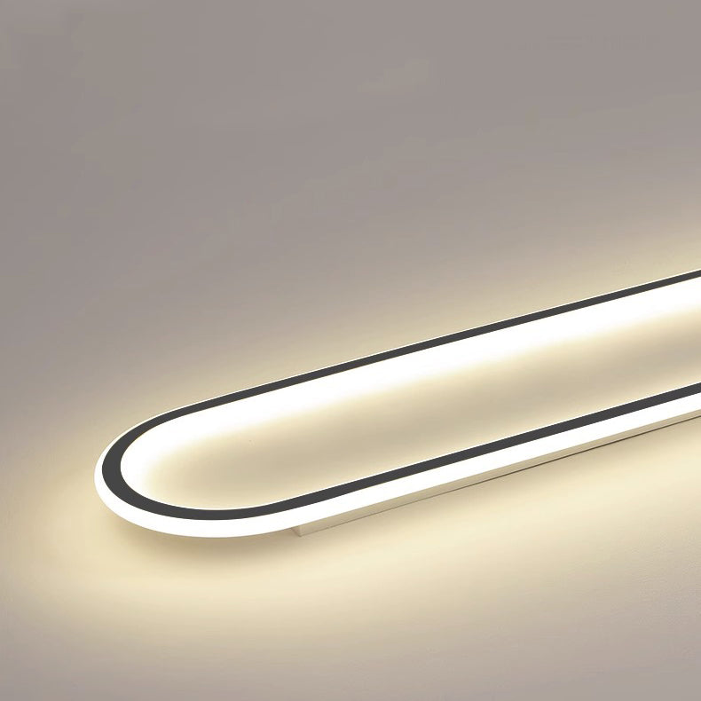 Moderne minimalistische Eisen-Silica-elliptische LED-Deckenleuchte für den Flur 