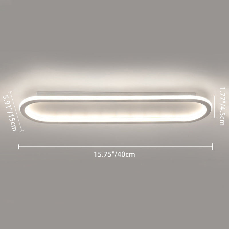 Moderne minimalistische Eisen-Silica-elliptische LED-Deckenleuchte für den Flur 