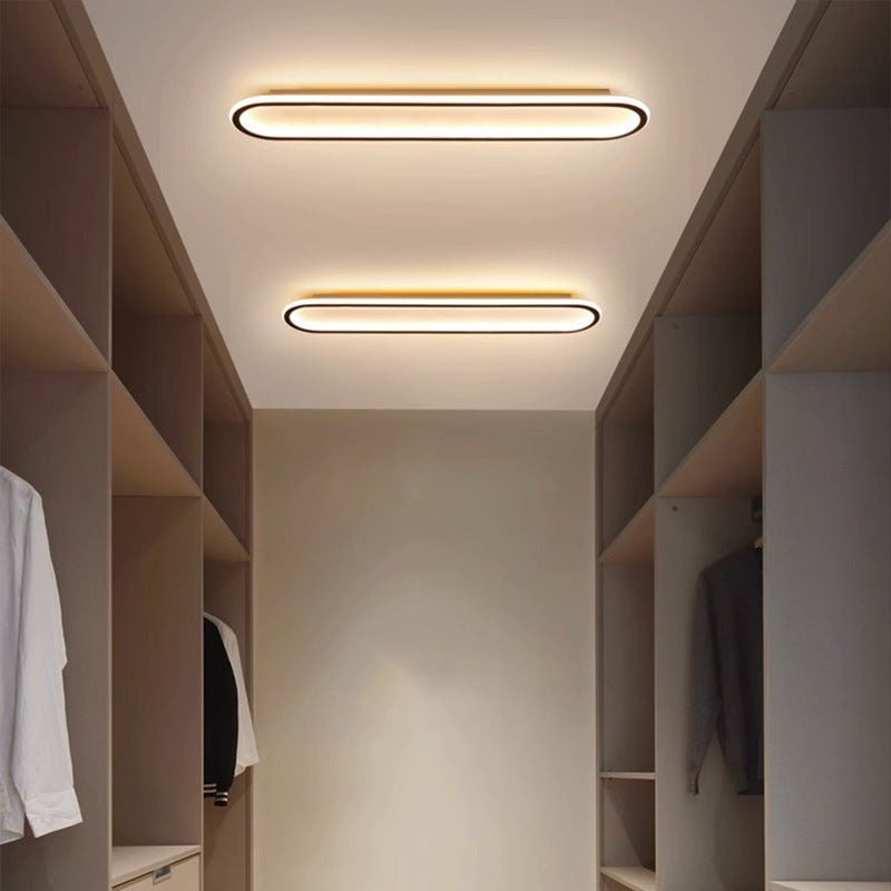 Moderne minimalistische Eisen-Silica-elliptische LED-Deckenleuchte für den Flur 