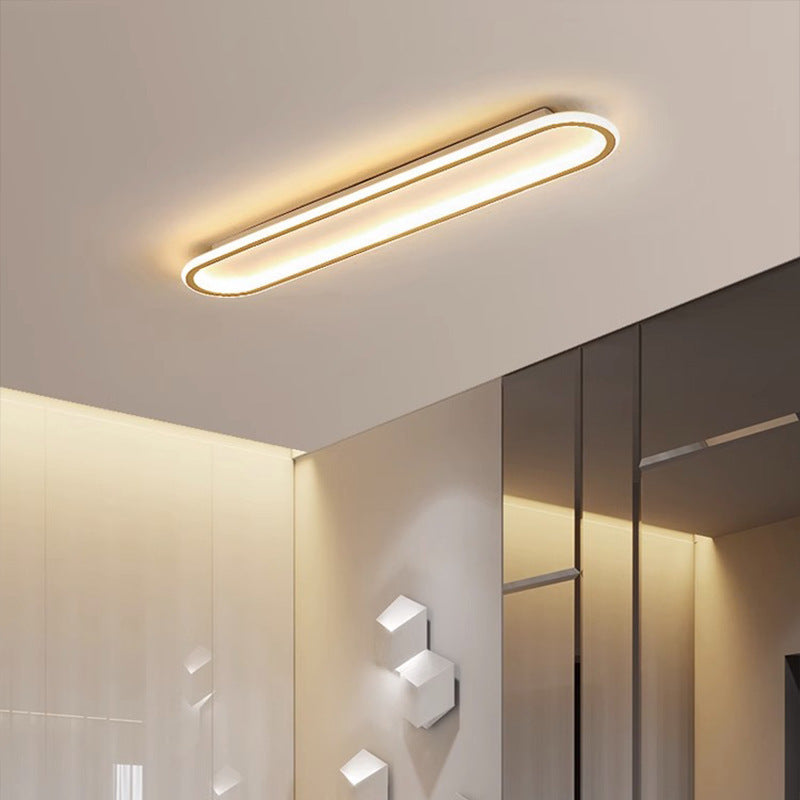 Moderne minimalistische Eisen-Silica-elliptische Streifen-LED-Deckenleuchte für den Flur 