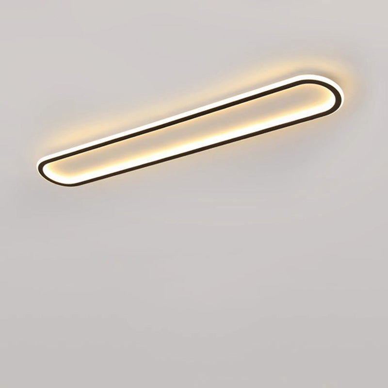 Moderne minimalistische Eisen-Silica-elliptische Streifen-LED-Deckenleuchte für den Flur 