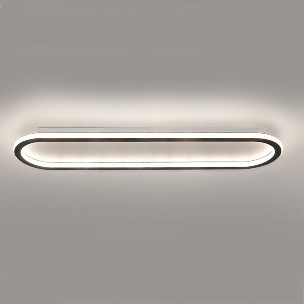 Moderne minimalistische Eisen-Silica-elliptische LED-Deckenleuchte für den Flur 