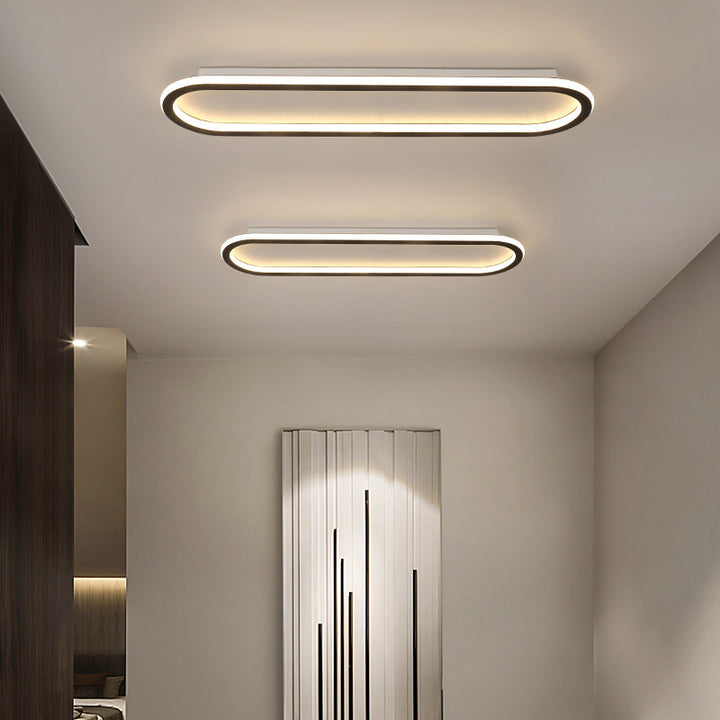 Moderne minimalistische Eisen-Silica-elliptische LED-Deckenleuchte für den Flur 