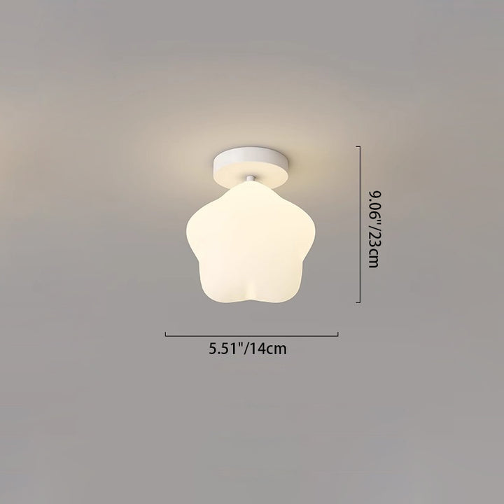 Plafonnier LED Semi-Encastré en Fer Étoile PE de Simplicité Moderne pour Couloir 