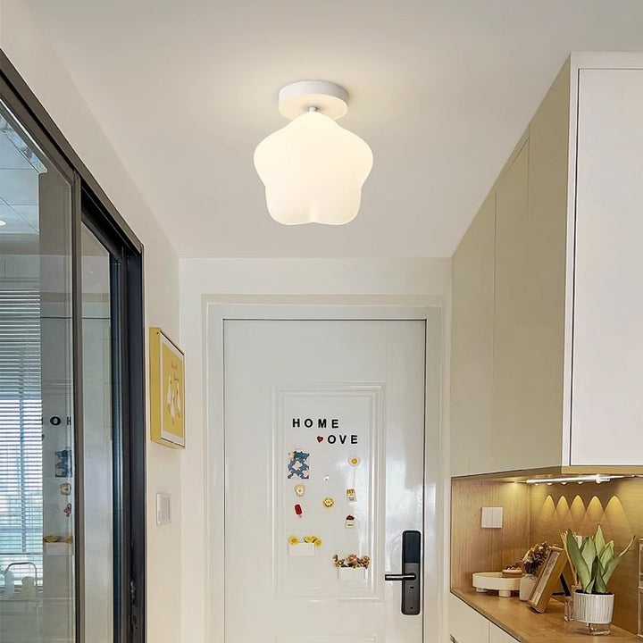 Plafonnier LED Semi-Encastré en Fer Étoile PE de Simplicité Moderne pour Couloir 
