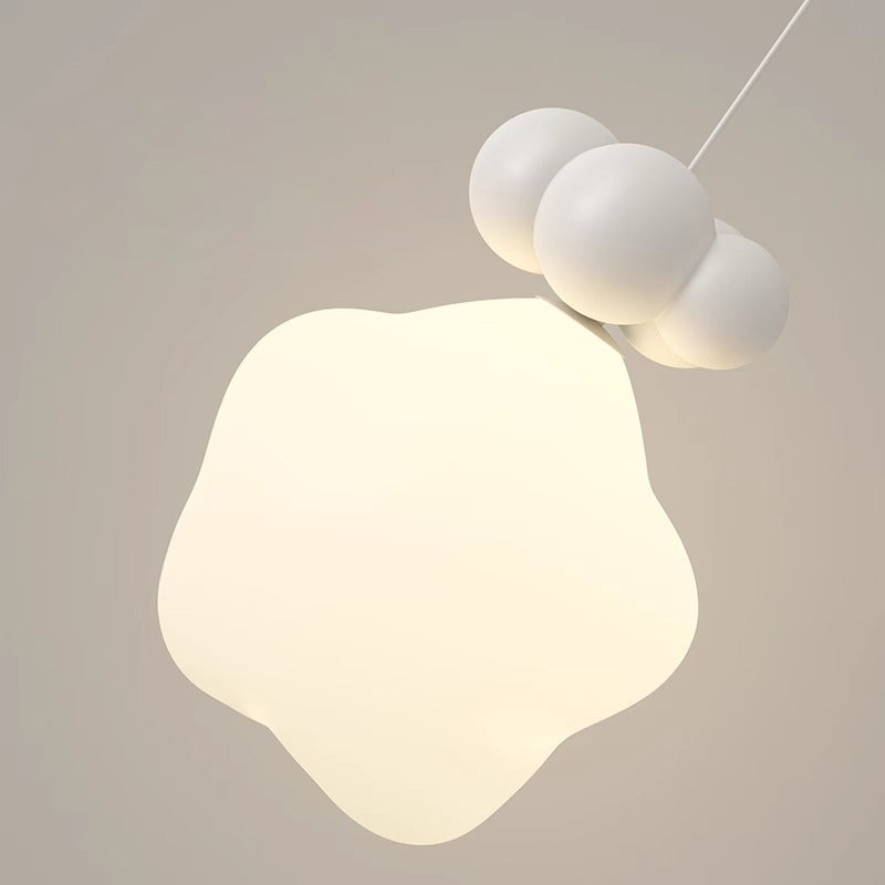Lustre suspendu LED en fer nordique contemporain PE étoile lune nuage pour chevet 
