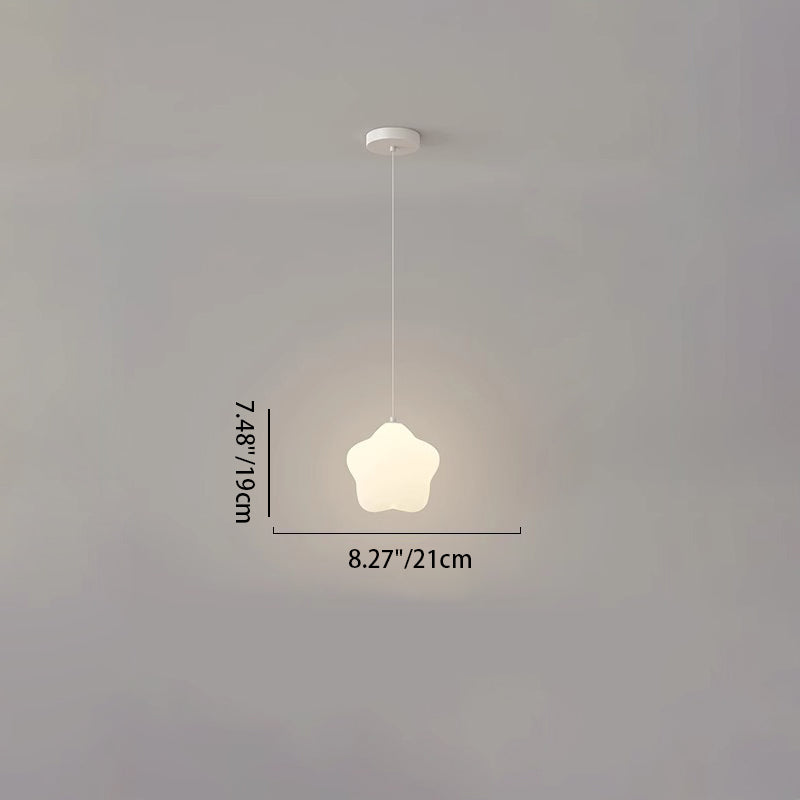 Lustre suspendu LED en fer nordique contemporain PE étoile lune nuage pour chevet 