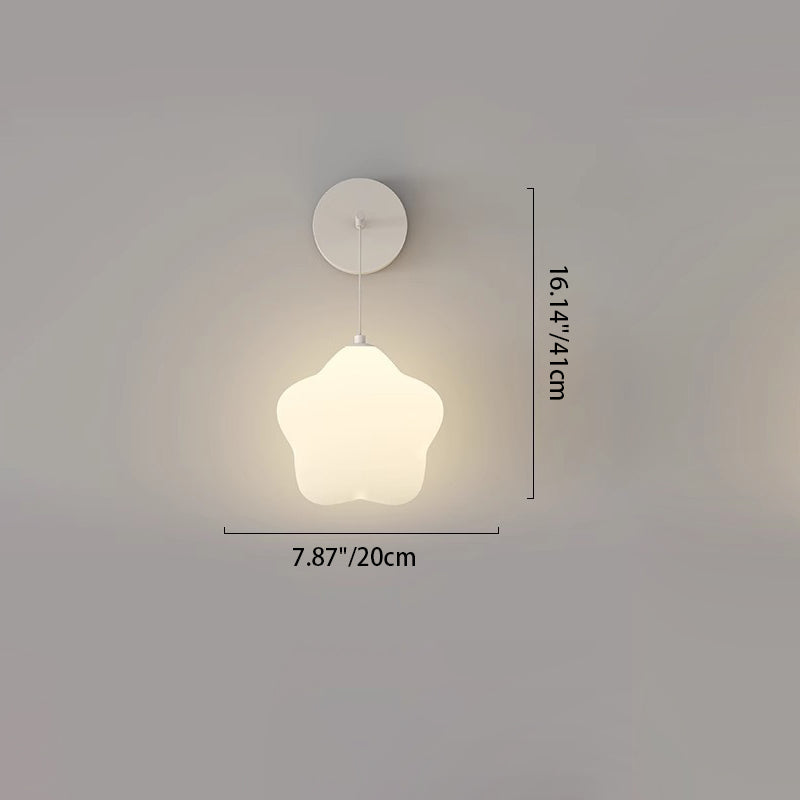 Applique murale LED en fer PE étoile de simplicité moderne pour chevet 